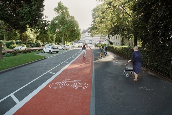 Rendering der Buerschen Straße nach dem Umbau